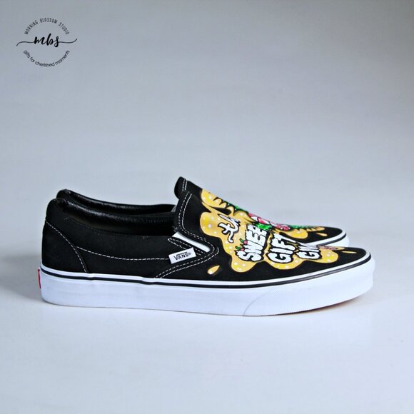 NWOT Vans Holiday Taylor Reeves Canvas Low Top Slip Ons Multicolors Men 11 - Picture 1 of 12